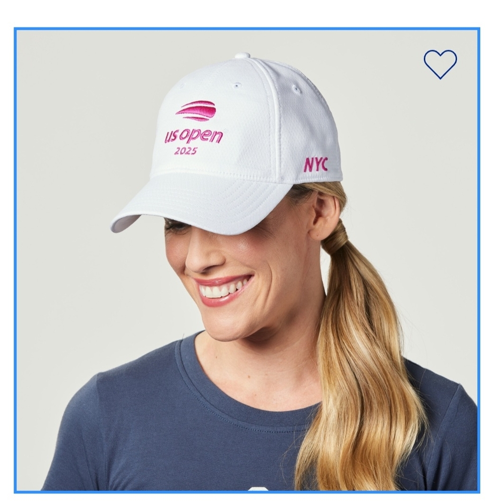 Stylish White and Pink US Open 2025 Cap